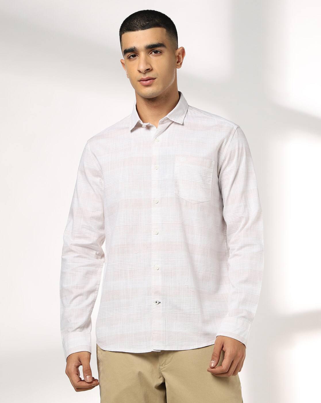 NETPLAY | Men Striped Slim Fit Full Sleeve Shirt|3