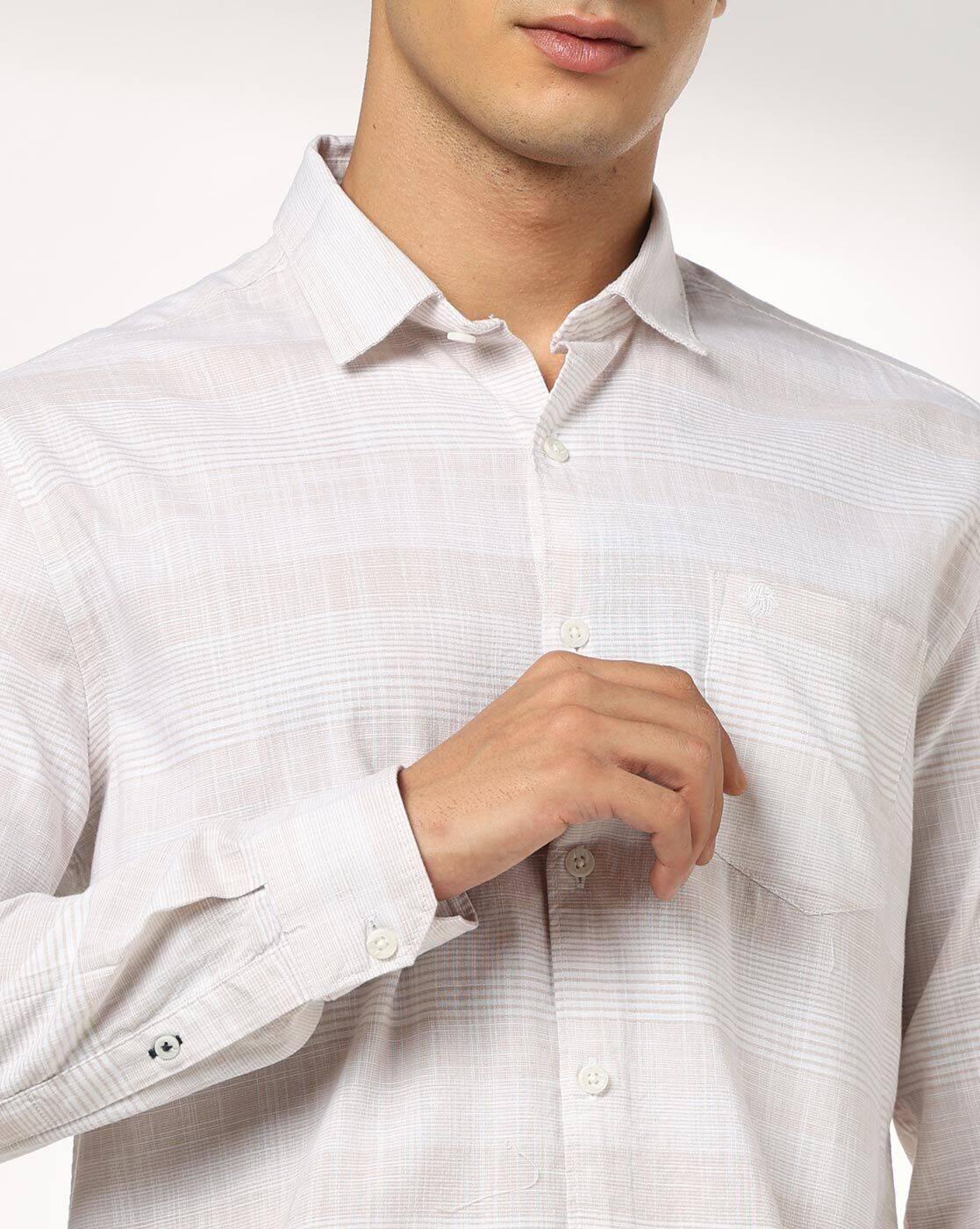 NETPLAY | Men Striped Slim Fit Full Sleeve Shirt|4