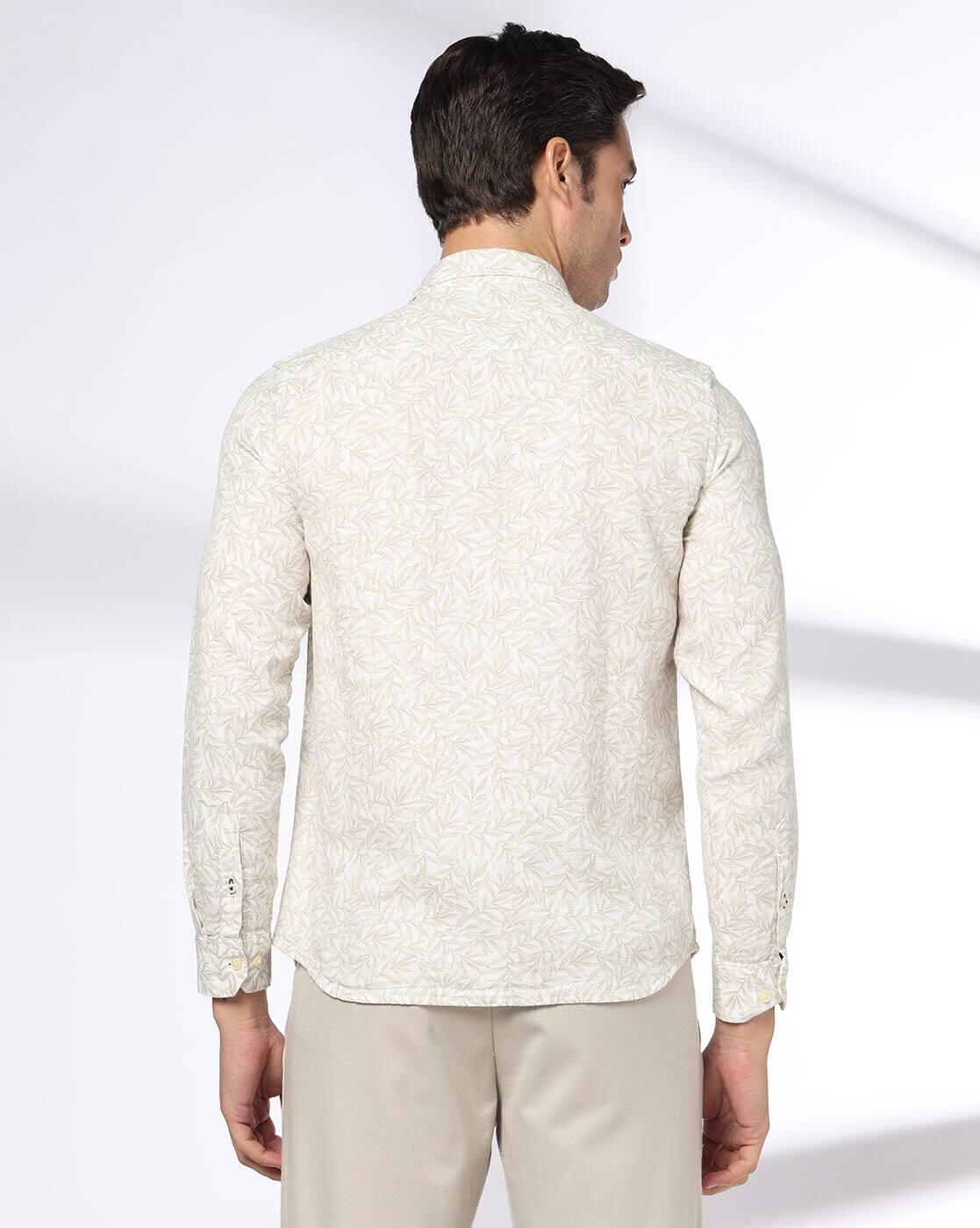 NETPLAY | Men Printed Slim Fit Shirt with Patch Pocket|2