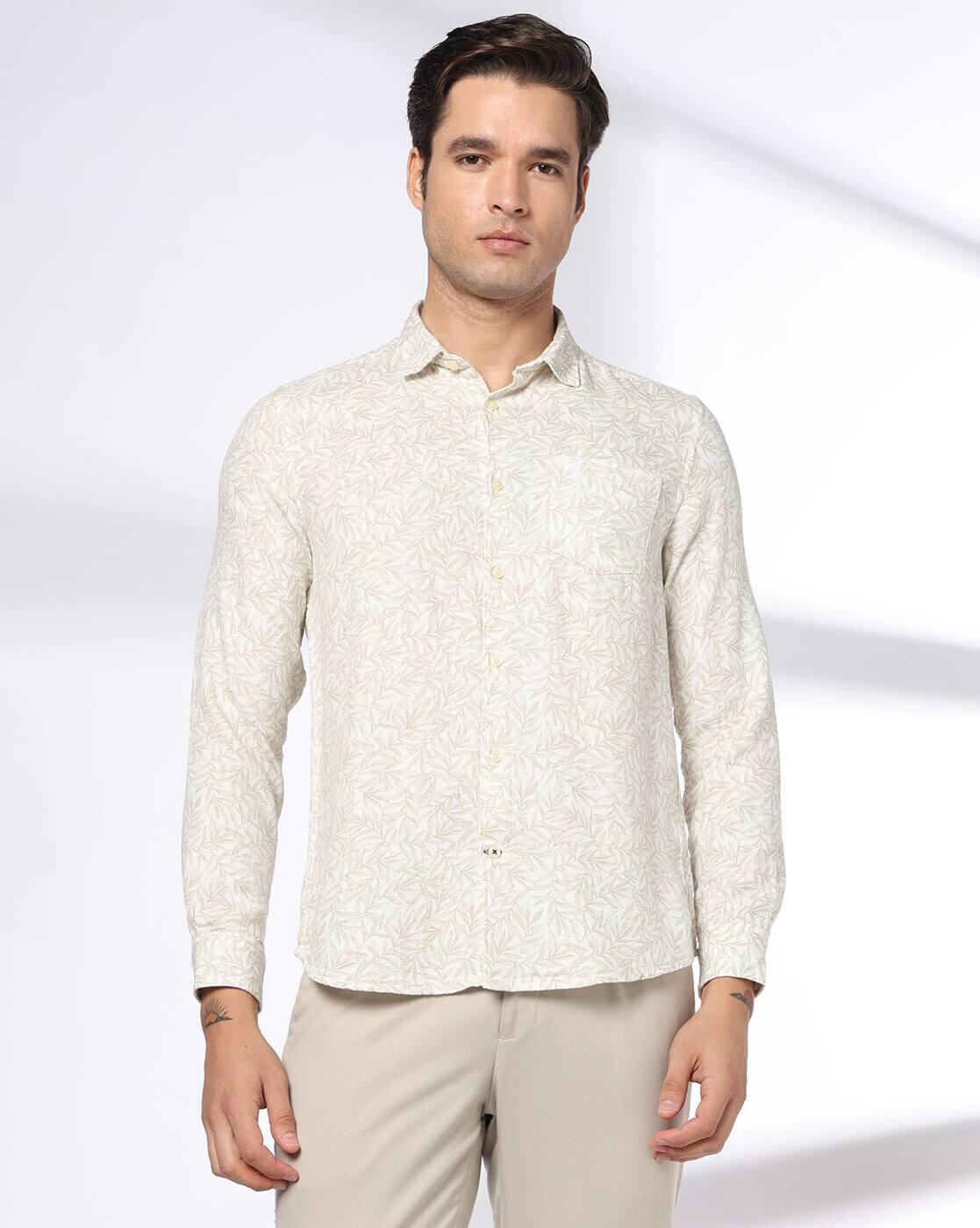 NETPLAY | Men Printed Slim Fit Shirt with Patch Pocket|3
