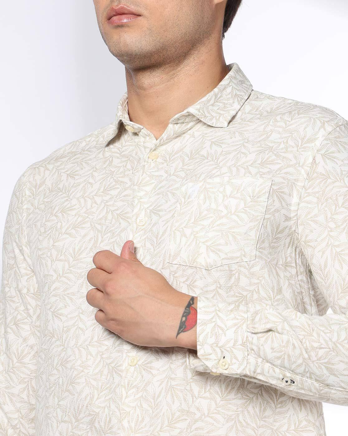 NETPLAY | Men Printed Slim Fit Shirt with Patch Pocket|4
