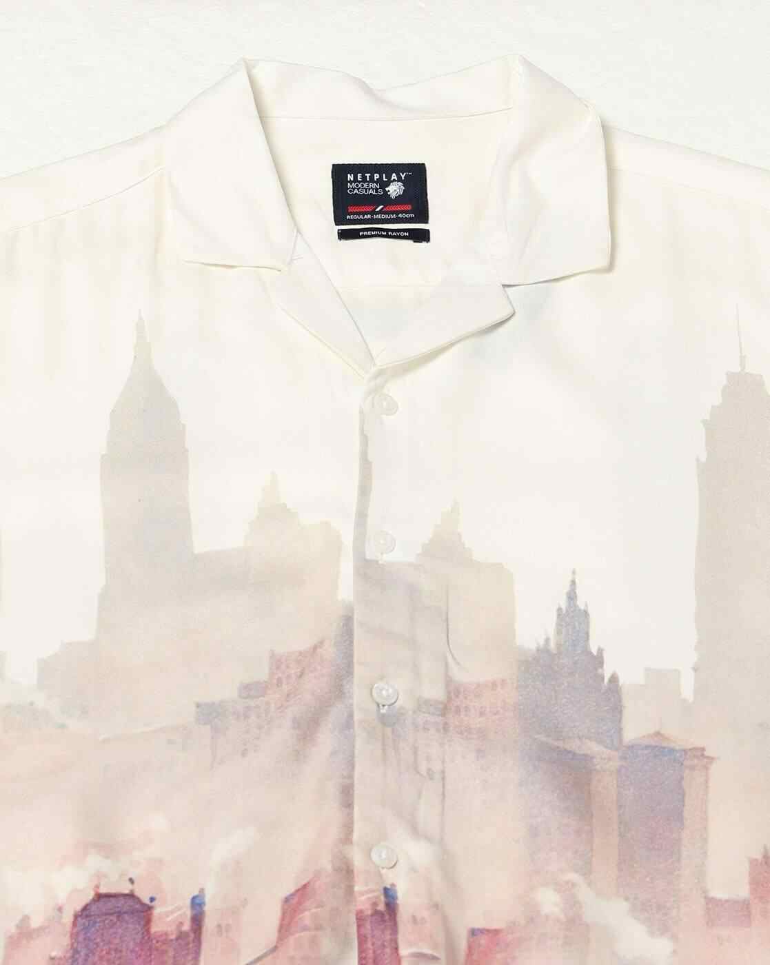 NETPLAY | Men Printed Regular Fit Shirt|5