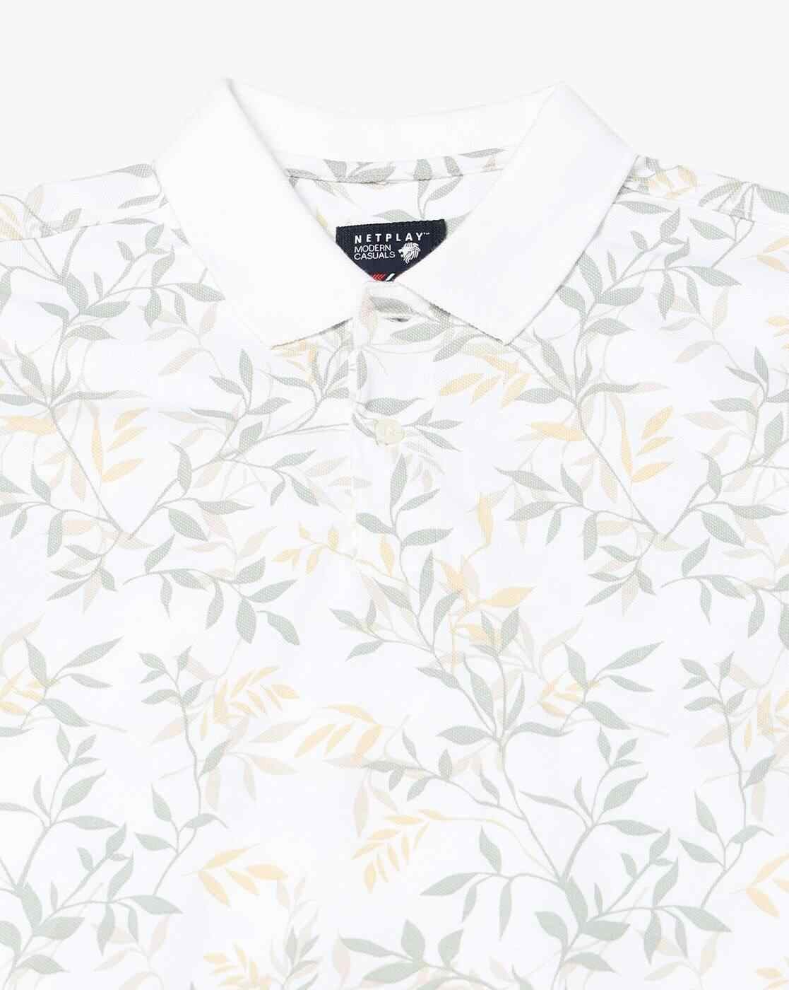 NETPLAY | Men All-Over Print Slim Fit Polo T-Shirt|4