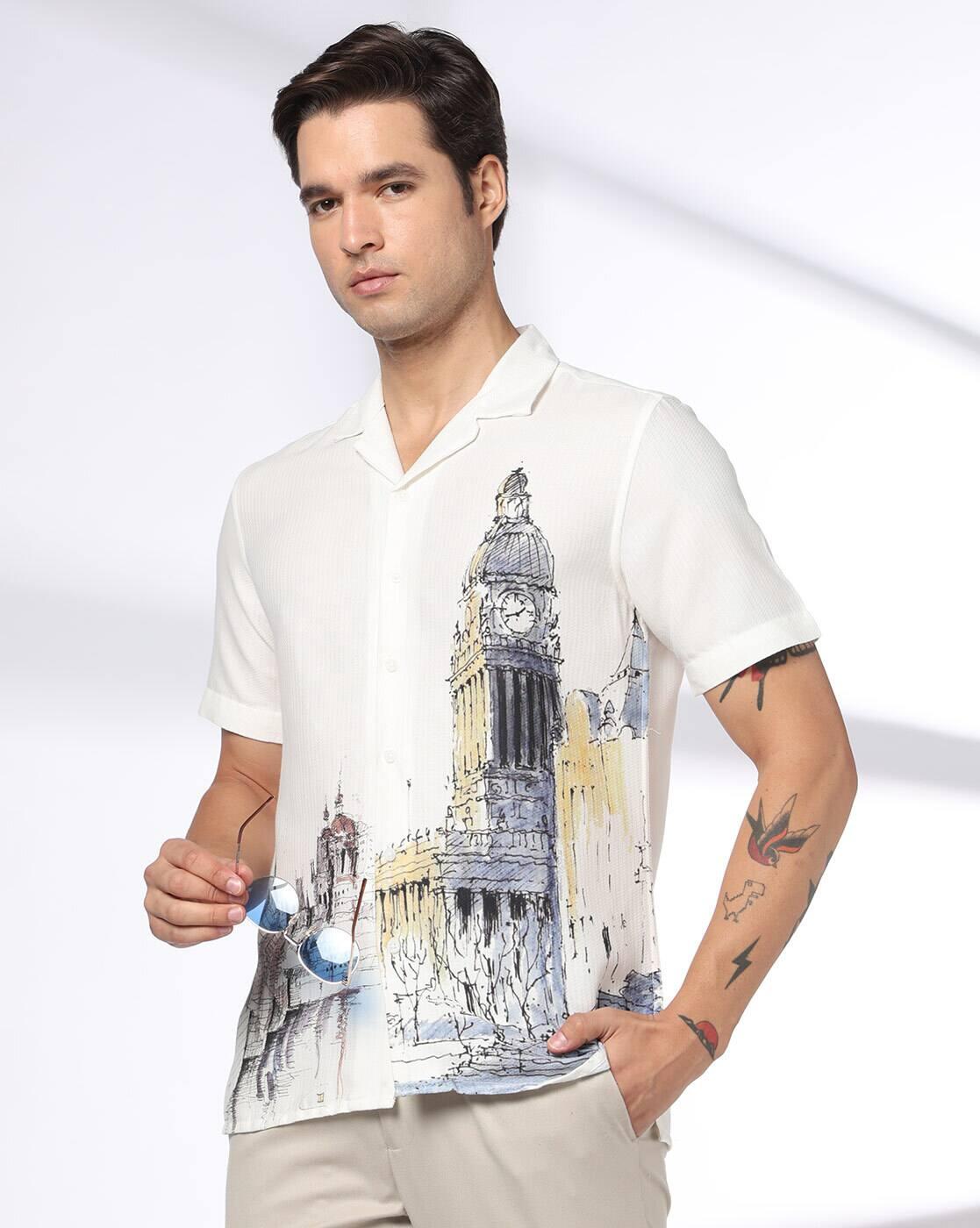NETPLAY | Men Printed Slim Fit Classic Shirt|0