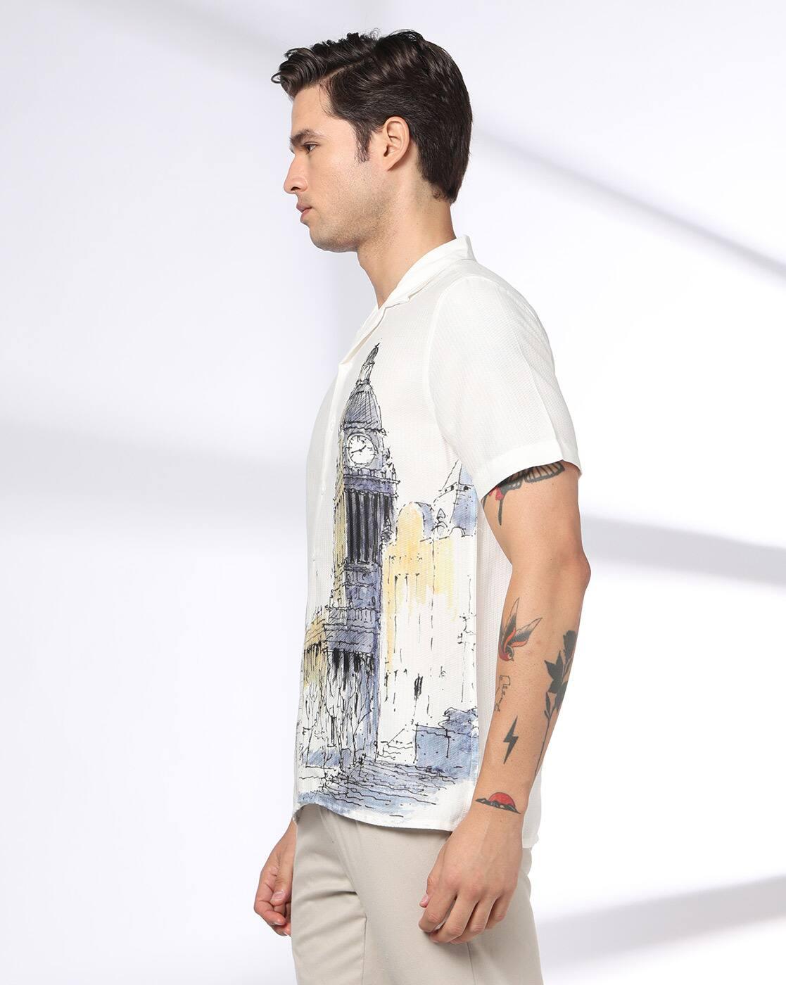 NETPLAY | Men Printed Slim Fit Classic Shirt|1