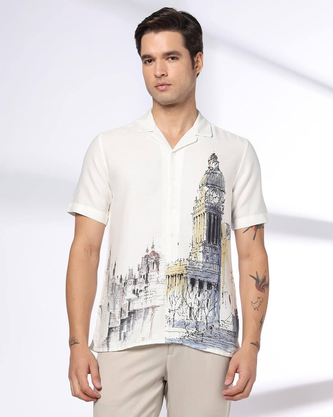 NETPLAY | Men Printed Slim Fit Classic Shirt|3