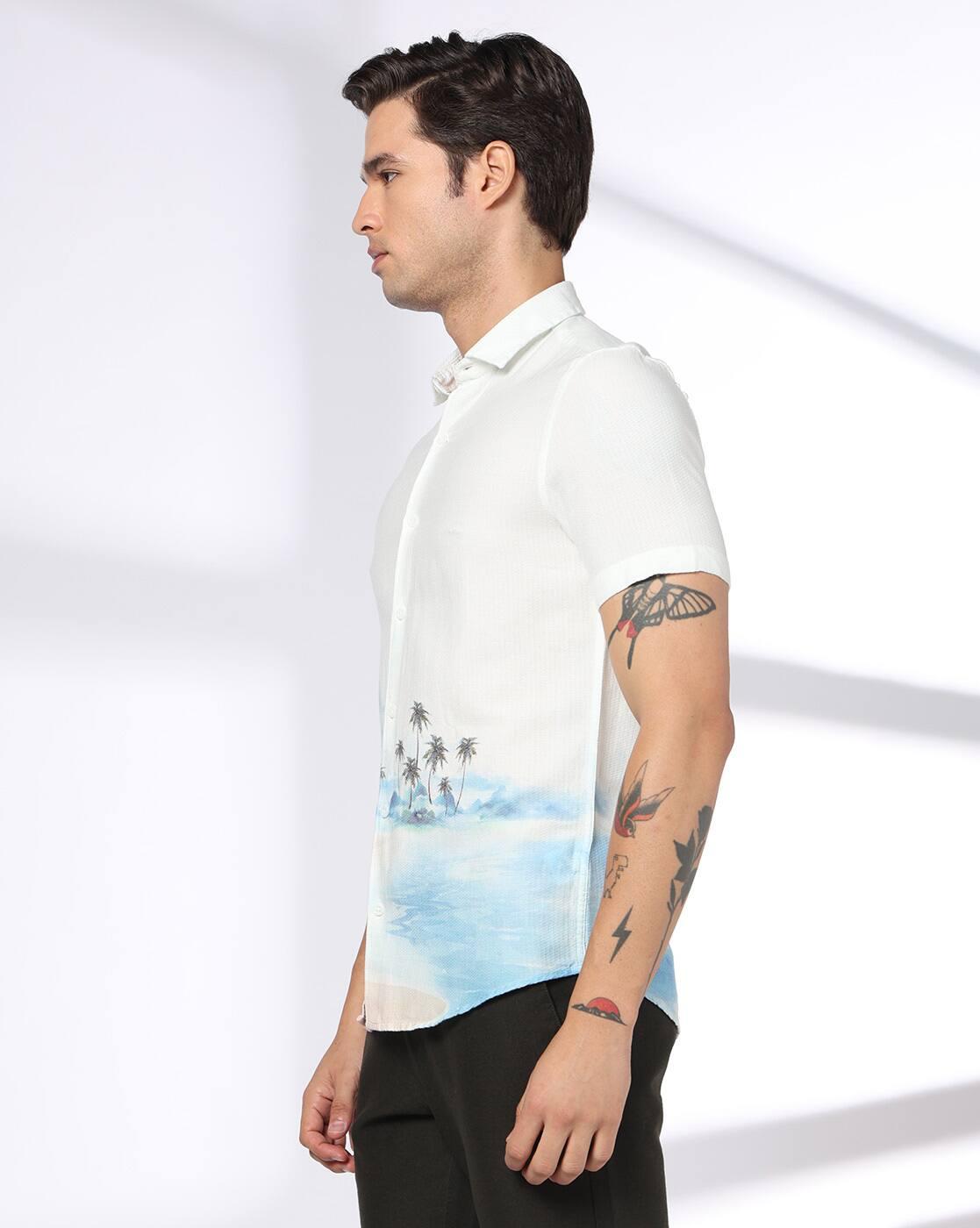 NETPLAY | Men Printed Slim Fit Classic Shirt|1