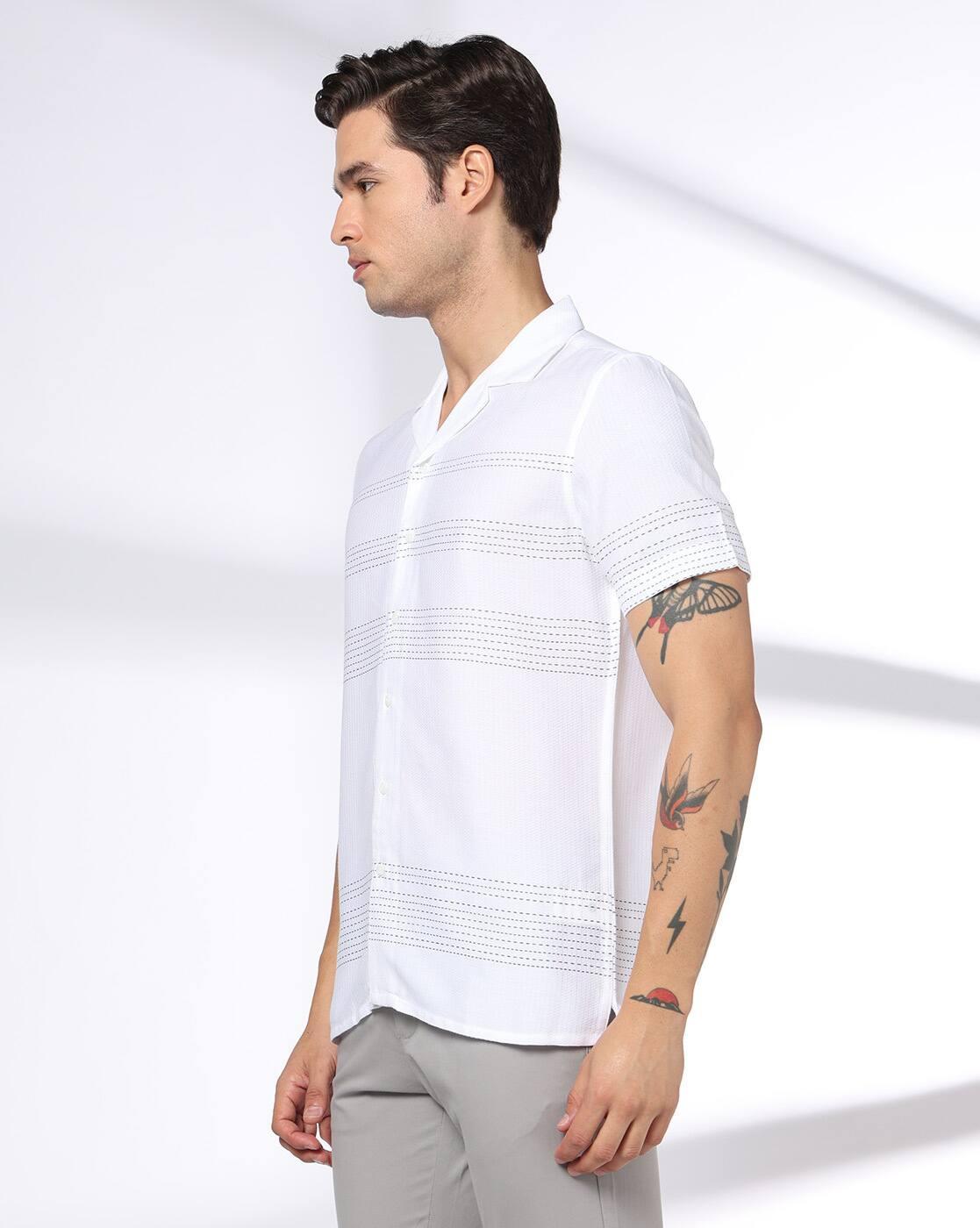 NETPLAY | Men Micro Print Slim Fit Shirt|1
