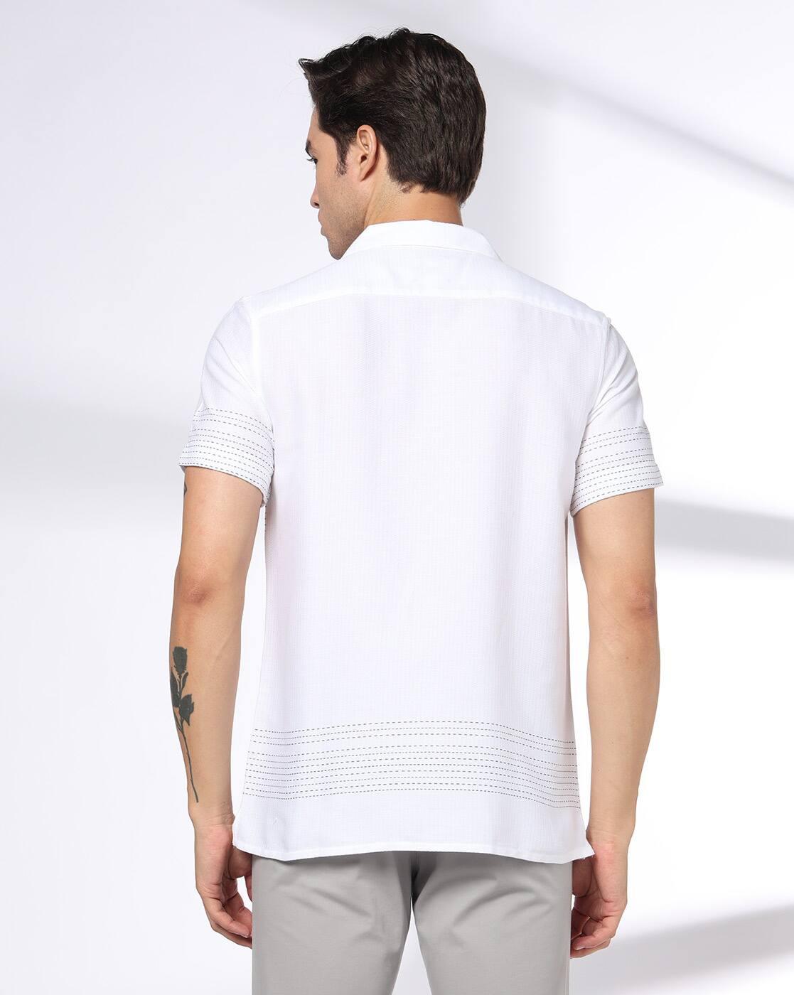 NETPLAY | Men Micro Print Slim Fit Shirt|2