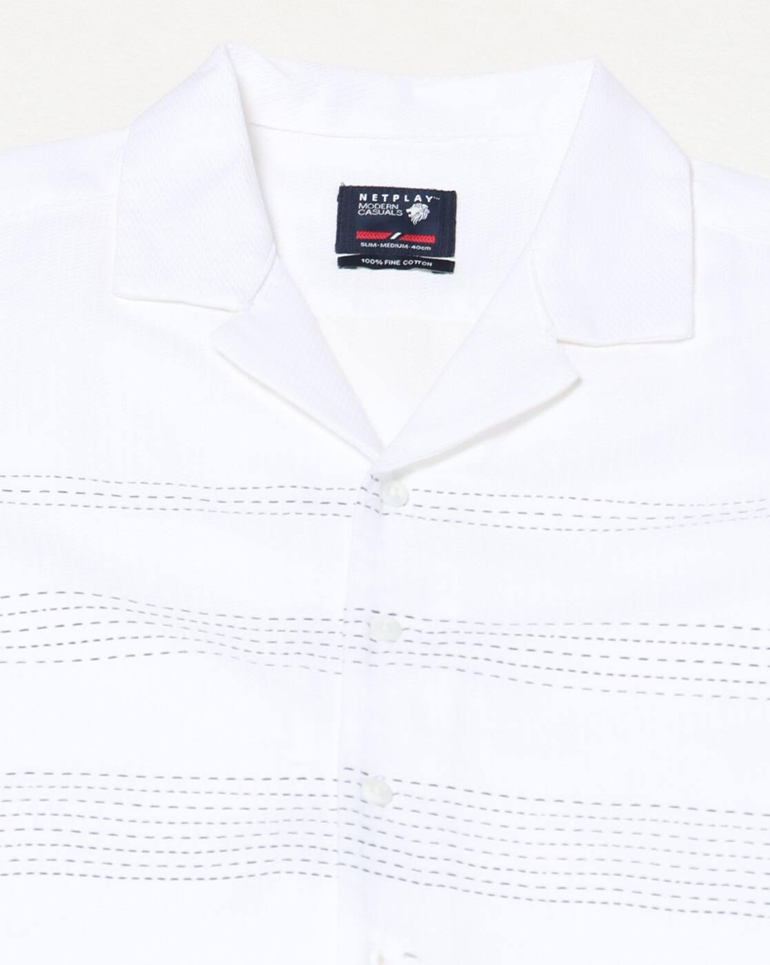 NETPLAY | Men Micro Print Slim Fit Shirt|4