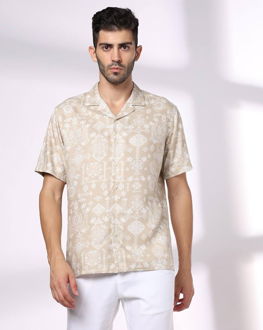 NETPLAY | Men Printed Slim Fit Half Sleeve  Shirt|0