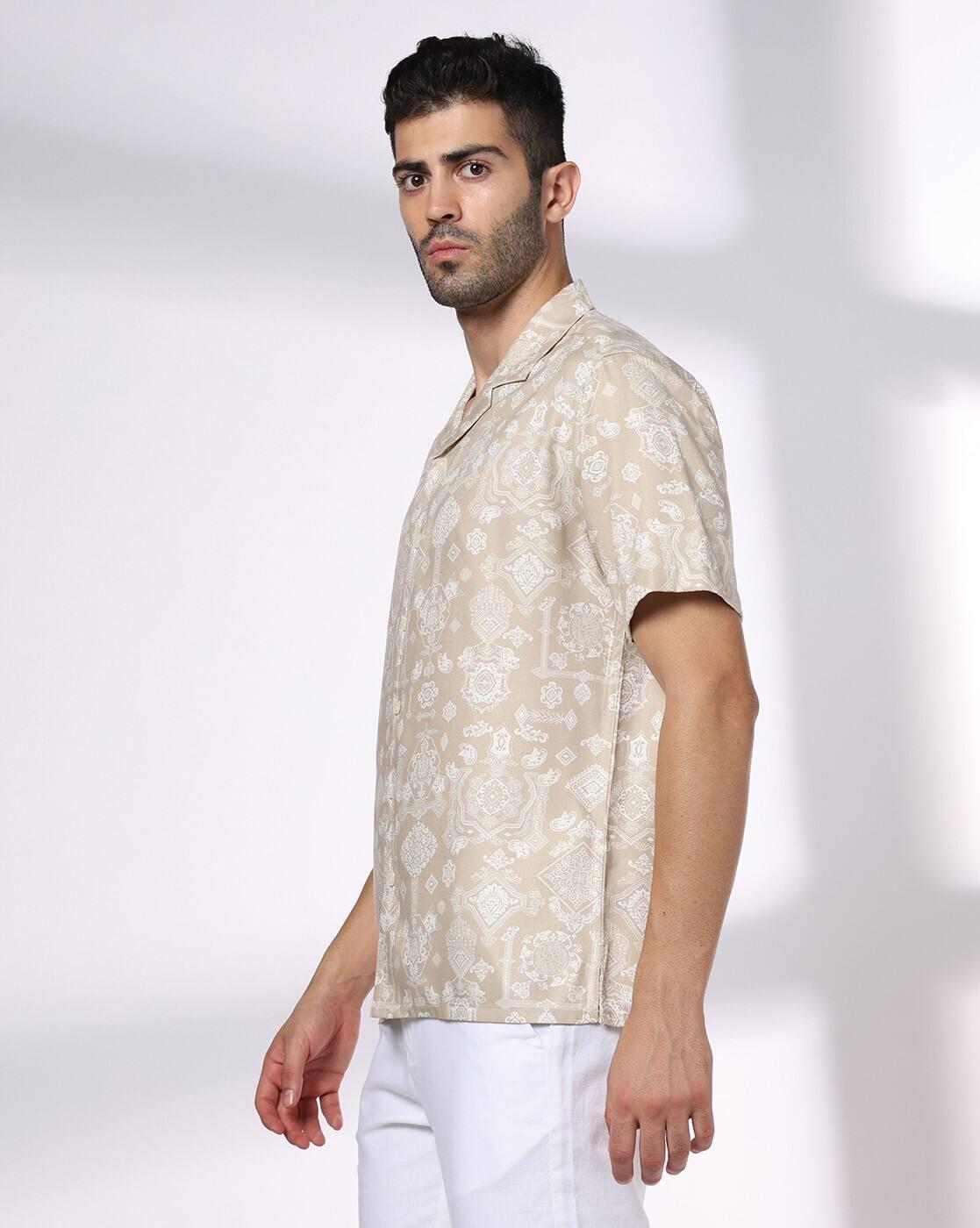 NETPLAY | Men Printed Slim Fit Half Sleeve  Shirt|1