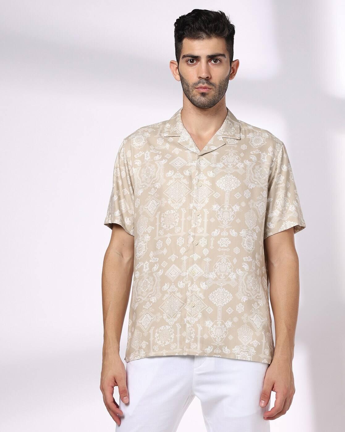 NETPLAY | Men Printed Slim Fit Half Sleeve  Shirt|3