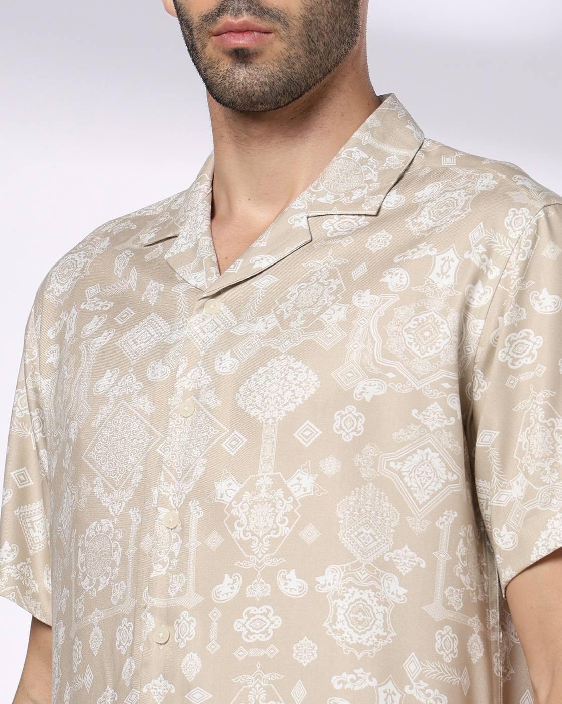 NETPLAY | Men Printed Slim Fit Half Sleeve  Shirt|4