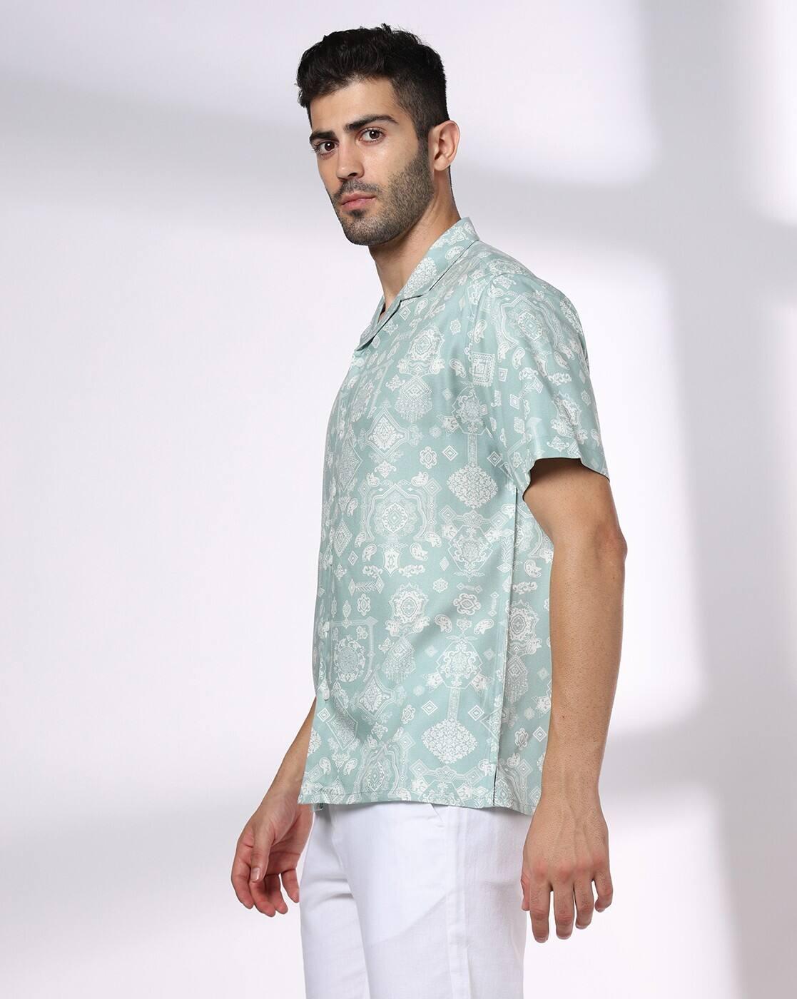 NETPLAY | Men Printed Slim Fit Half Sleeve  Shirt|1