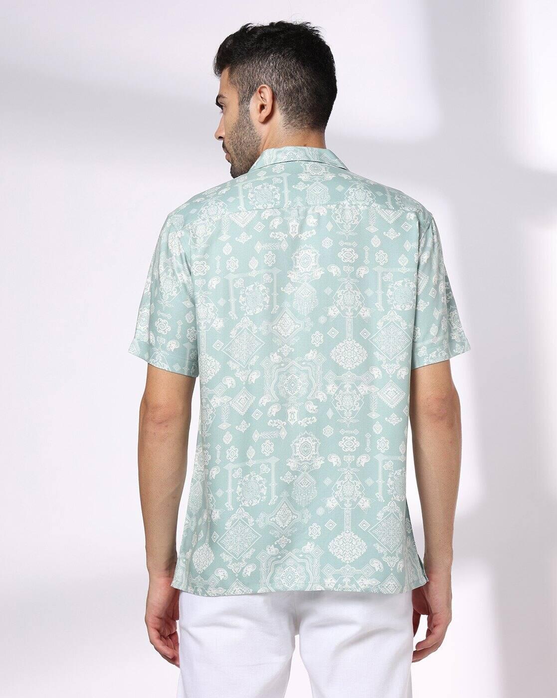 NETPLAY | Men Printed Slim Fit Half Sleeve  Shirt|2
