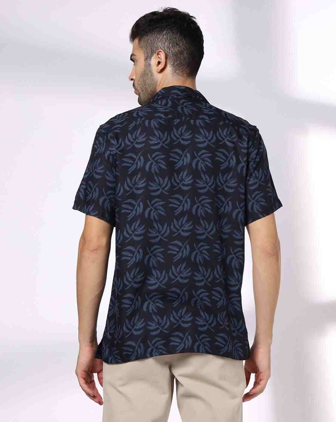 NETPLAY | Men Leaf Print Regular Fit Shirt|2