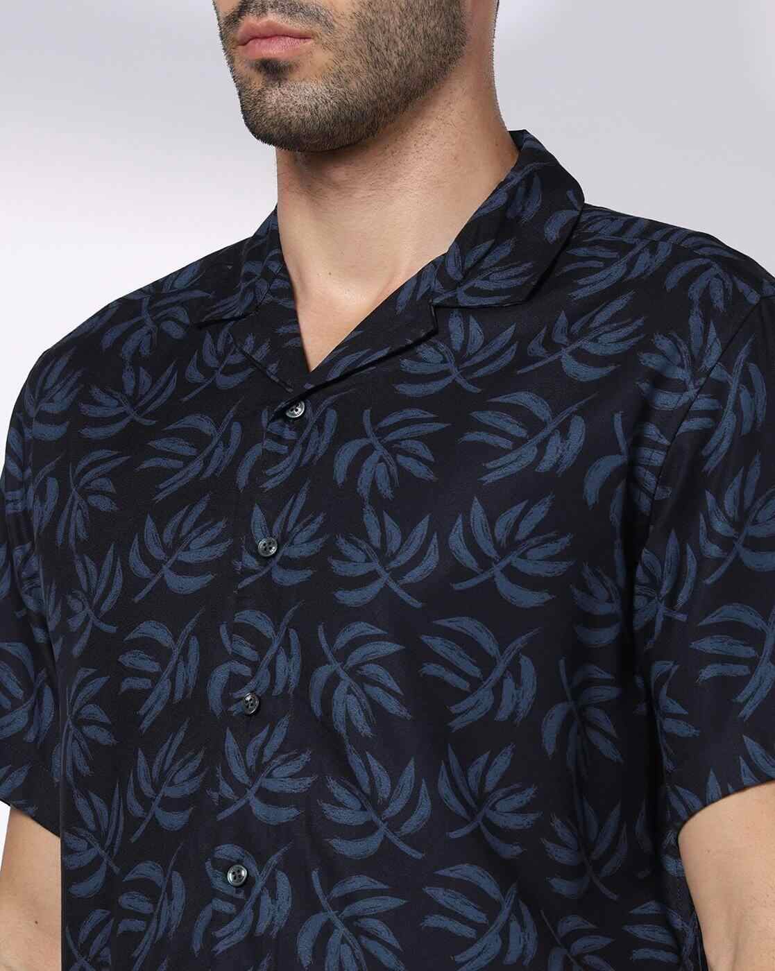 NETPLAY | Men Leaf Print Regular Fit Shirt|4