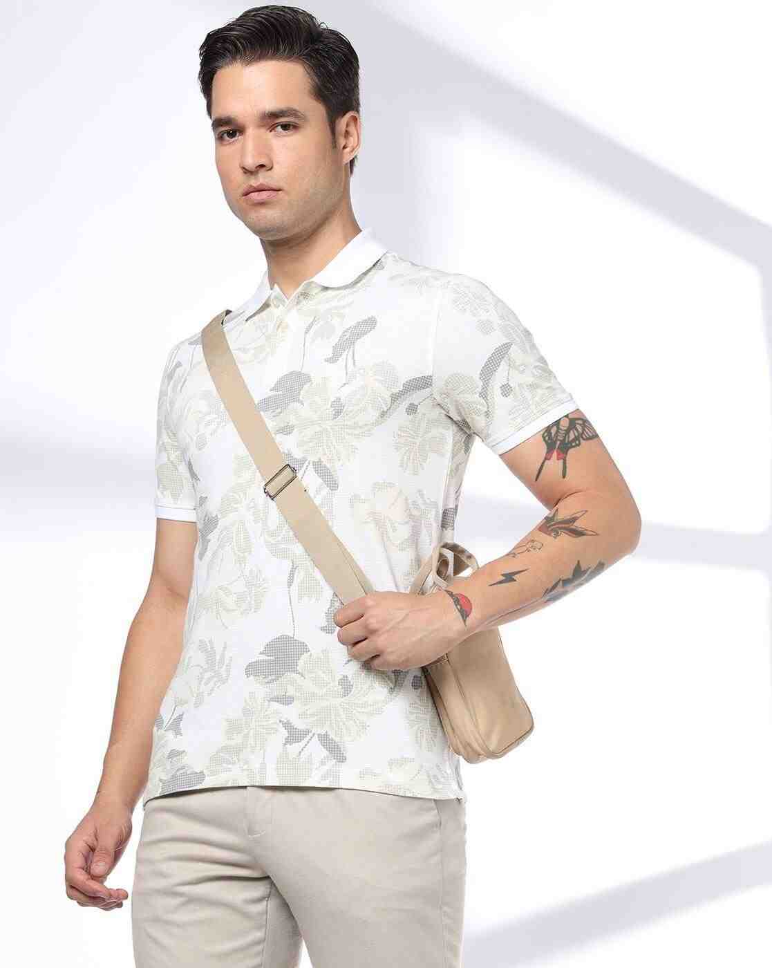 NETPLAY | Men All-Over Floral Ultimate Slim Fit Polo T-Shirt|0