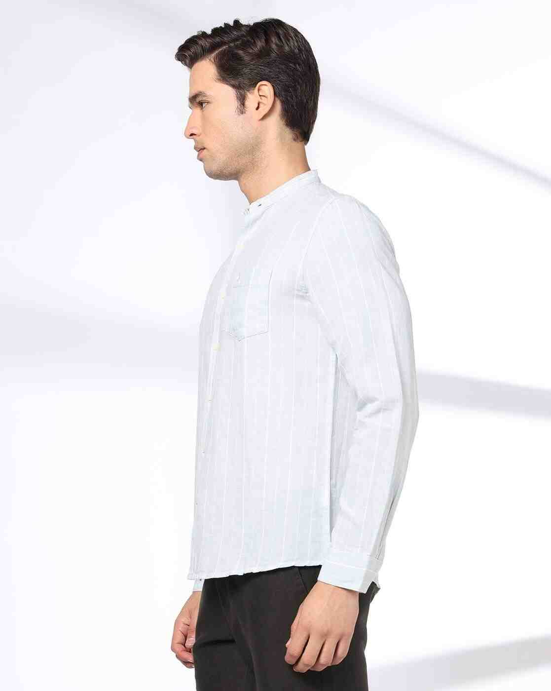 NETPLAY | Men Striped Slim Fit Full Sleeve Shirt|1