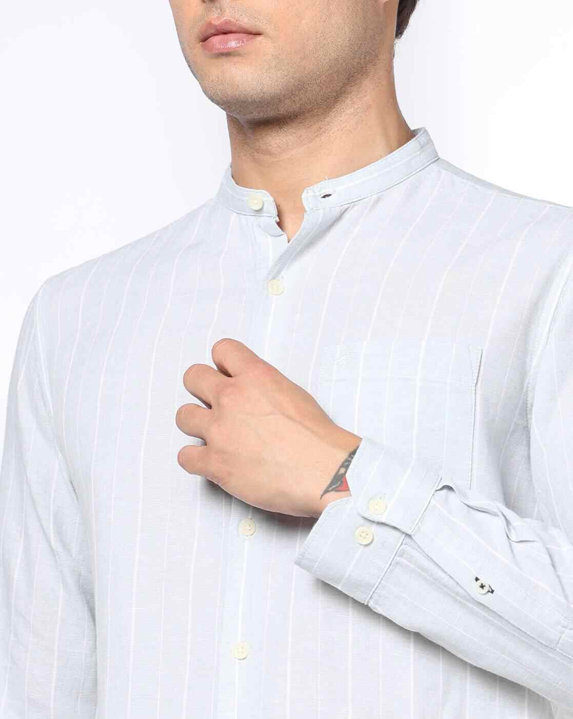 NETPLAY | Men Striped Slim Fit Full Sleeve Shirt|4