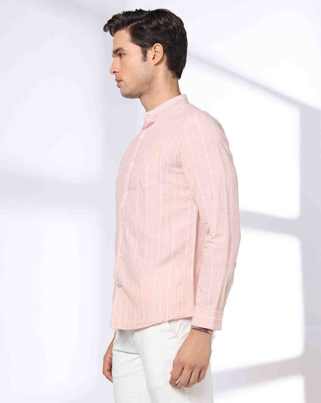 NETPLAY | Men Striped Slim Fit Full Sleeve Shirt|1