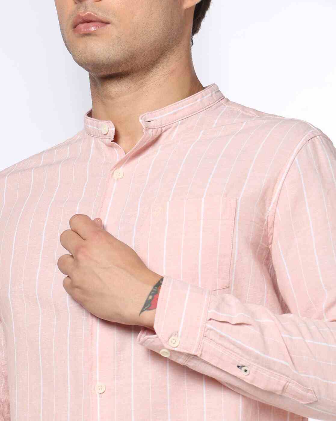 NETPLAY | Men Striped Slim Fit Full Sleeve Shirt|4