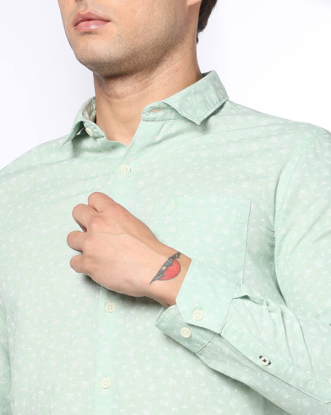 NETPLAY | Men Printed Slim Fit Full Sleeve Shirt|4