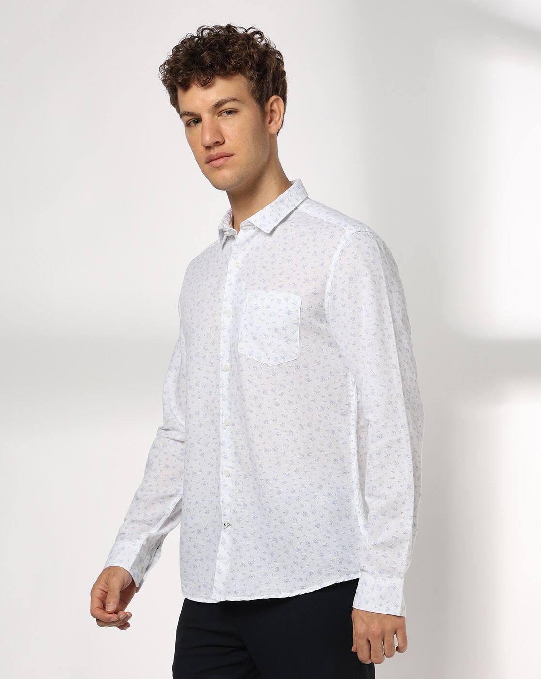 NETPLAY | Men Printed Slim Fit Full Sleeve Shirt|1