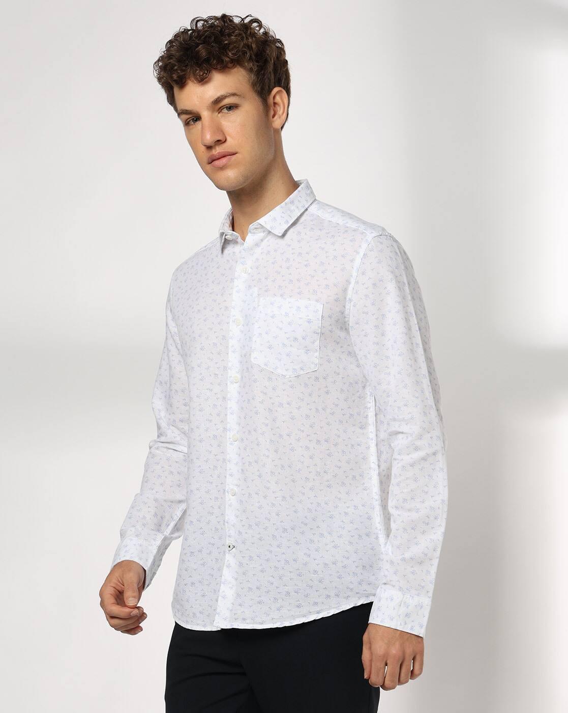 NETPLAY | Men Printed Slim Fit Full Sleeve Shirt|3