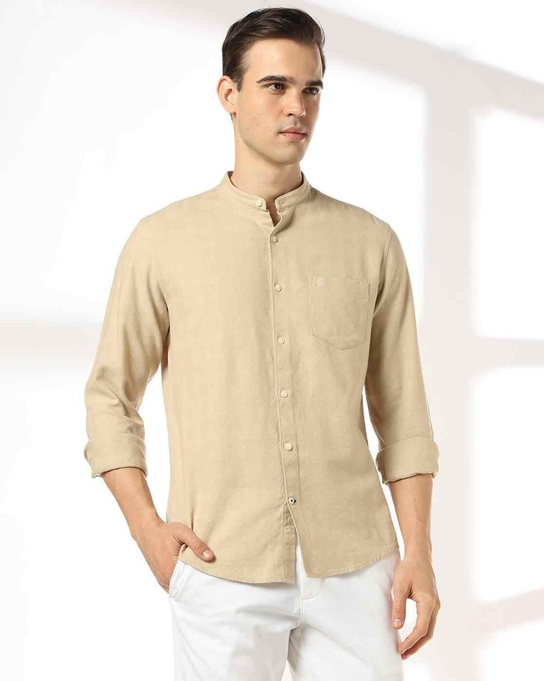 Men Slim Fit Full Sleeve Shirt