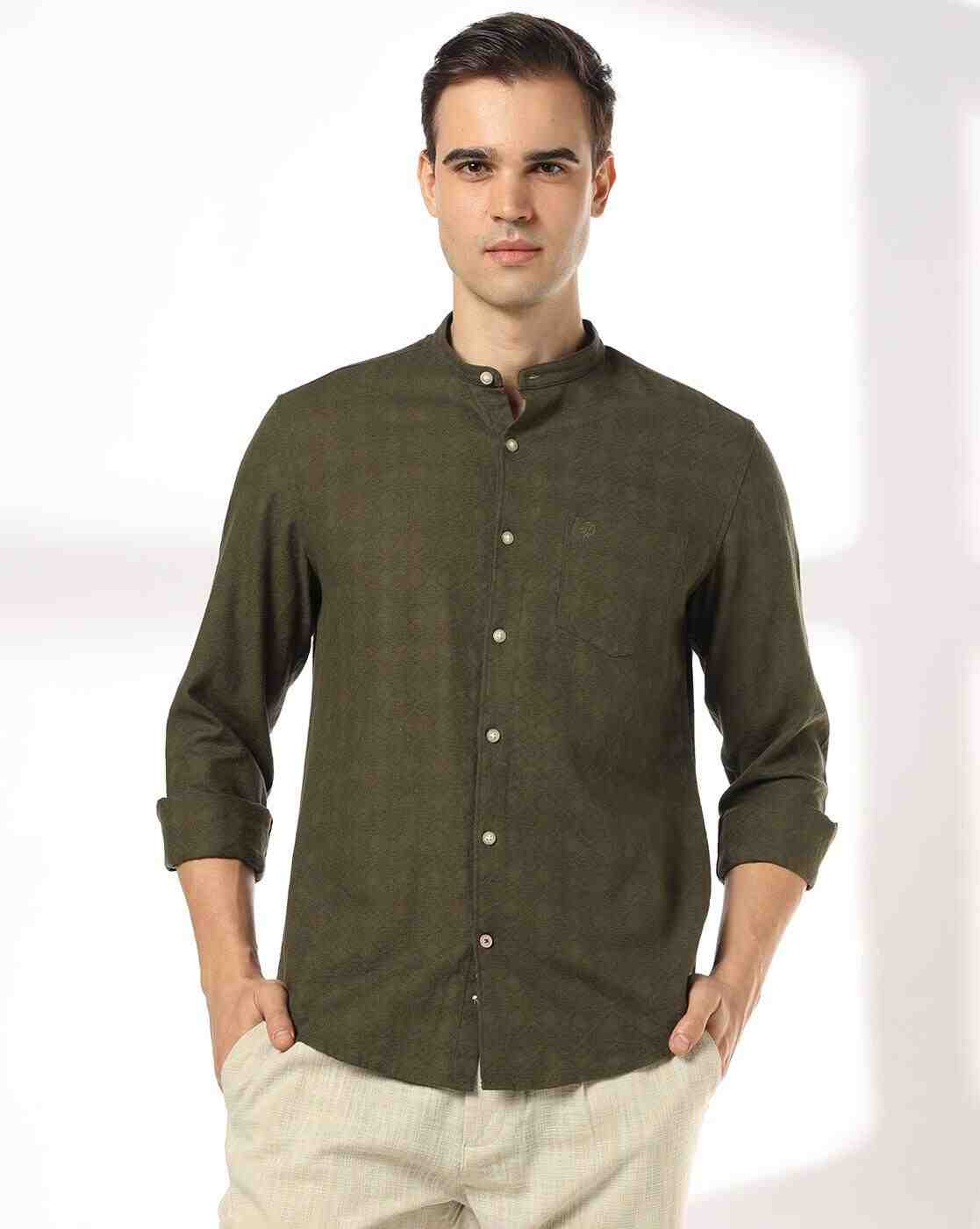 Men Slim Fit Full Sleeve Shirt