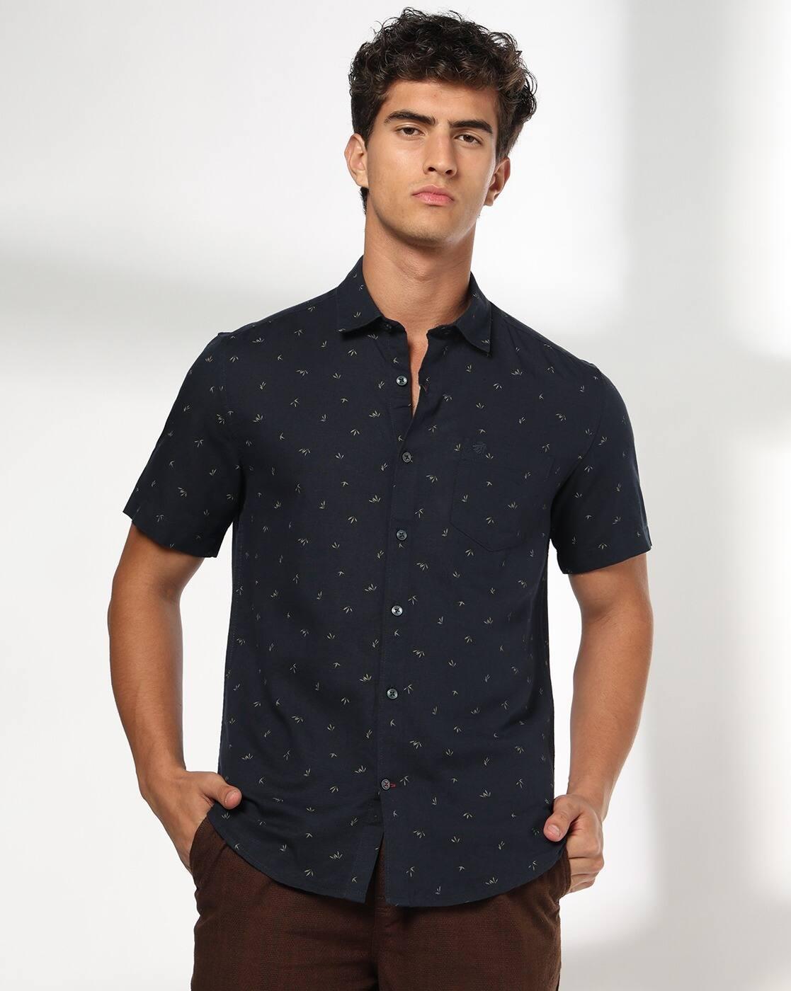 Men Printed Slim Fit Half Sleeve  Shirt