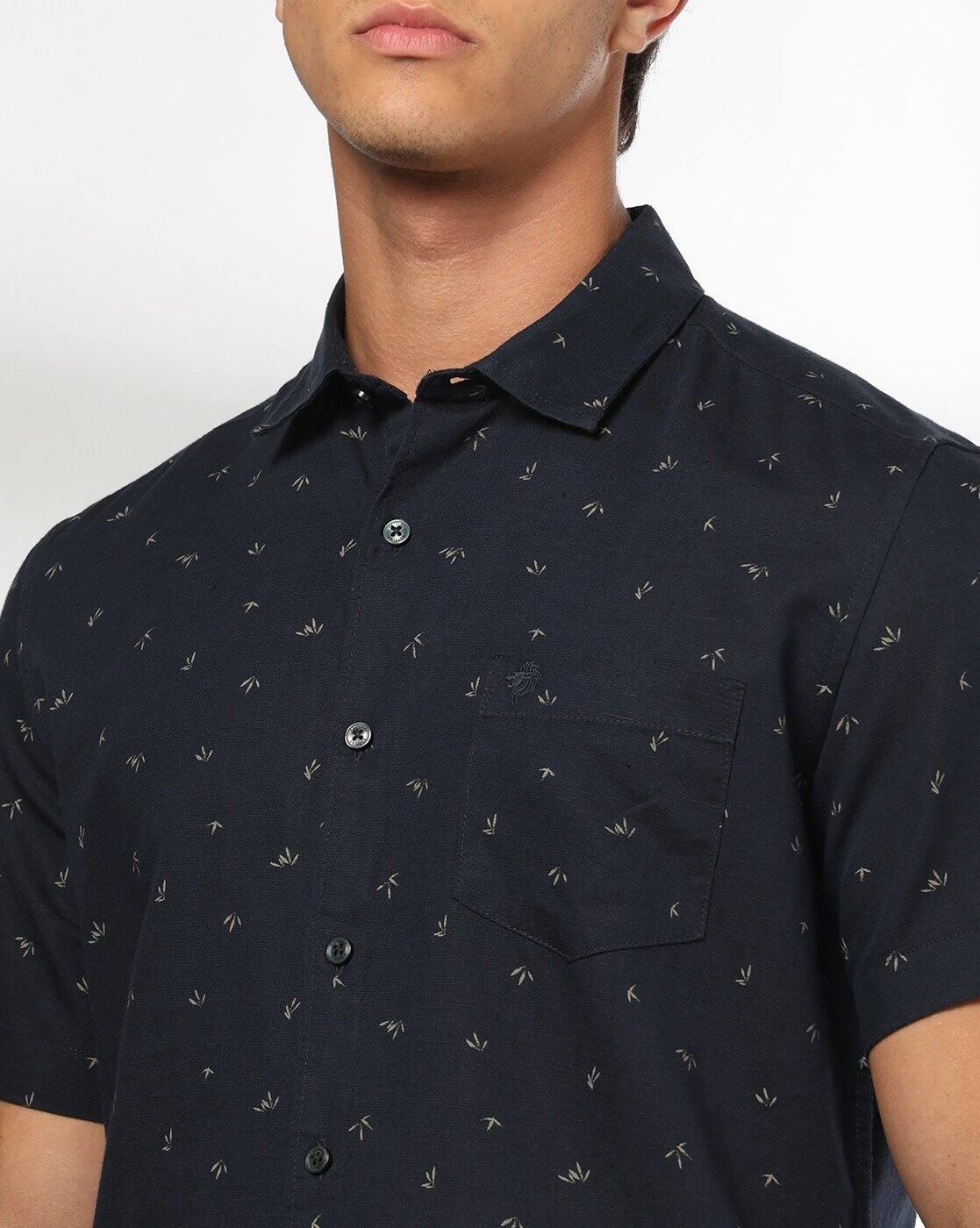 NETPLAY | Men Printed Slim Fit Half Sleeve  Shirt|3