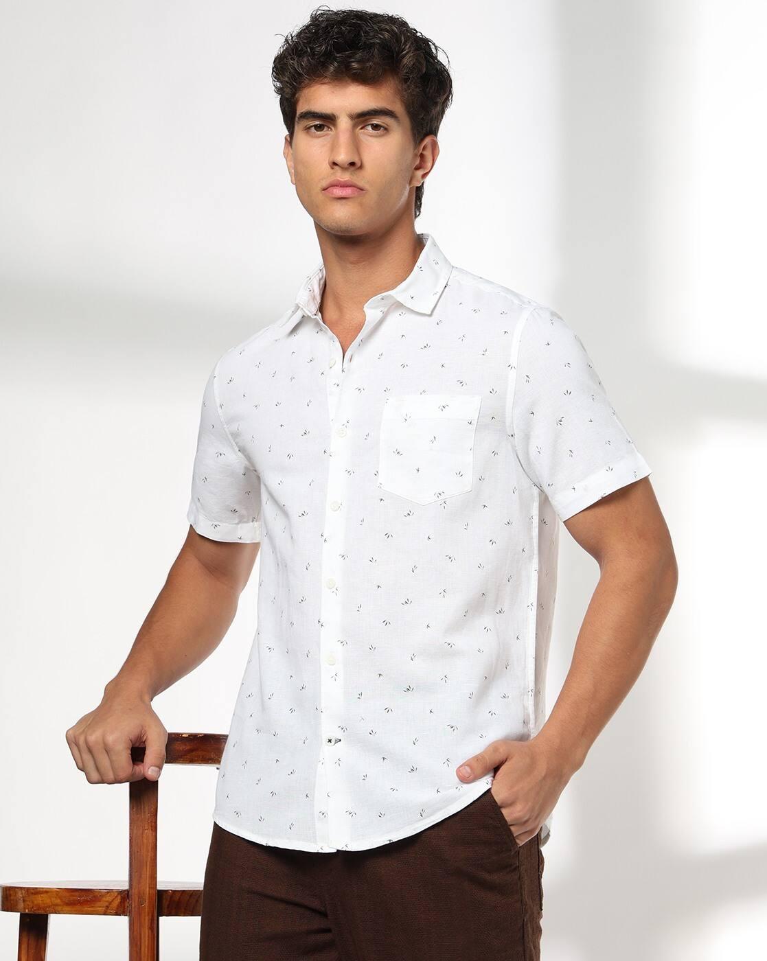 NETPLAY | Men Printed Slim Fit Half Sleeve  Shirt|0
