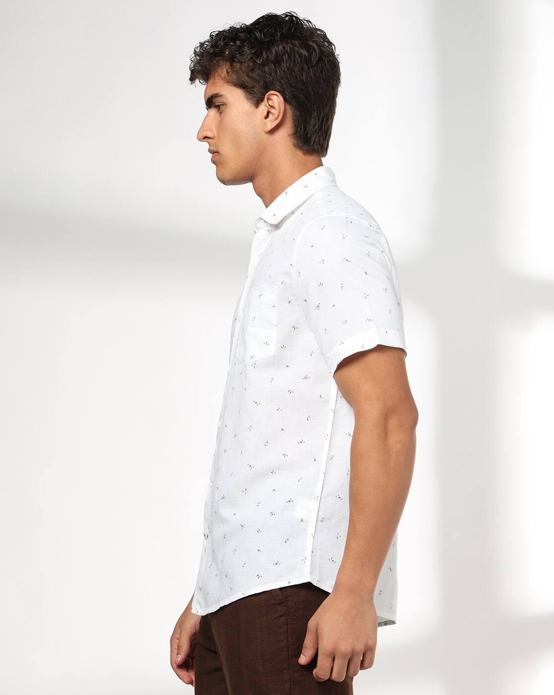 NETPLAY | Men Printed Slim Fit Half Sleeve  Shirt|1