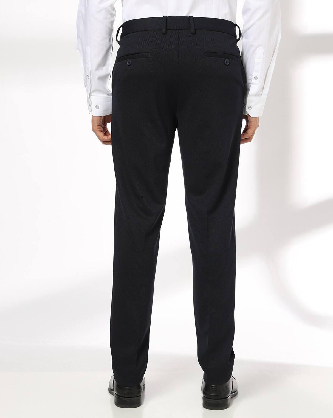 NETPLAY | Men Slim Fit Flat-Front Trousers|2
