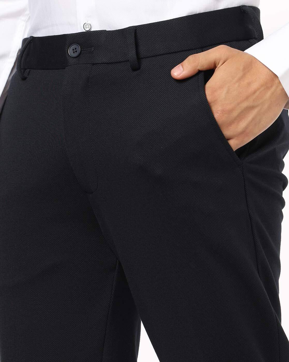 NETPLAY | Men Slim Fit Flat-Front Trousers|3