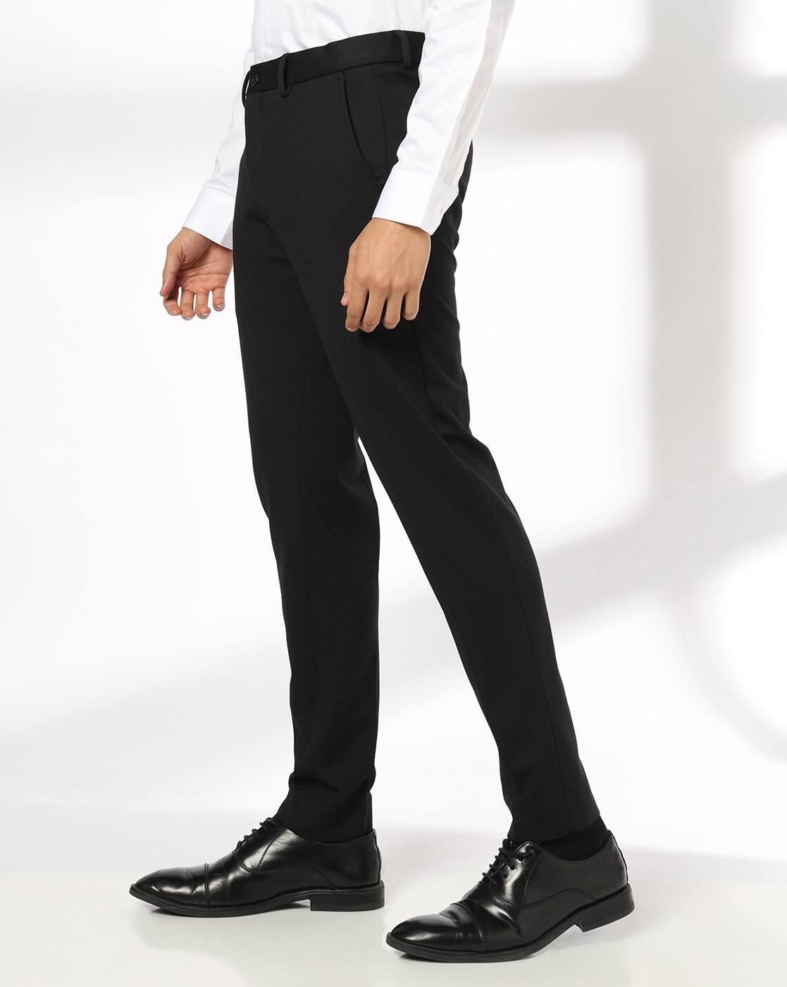 NETPLAY | Men Slim Fit Flat-Front Trousers|1