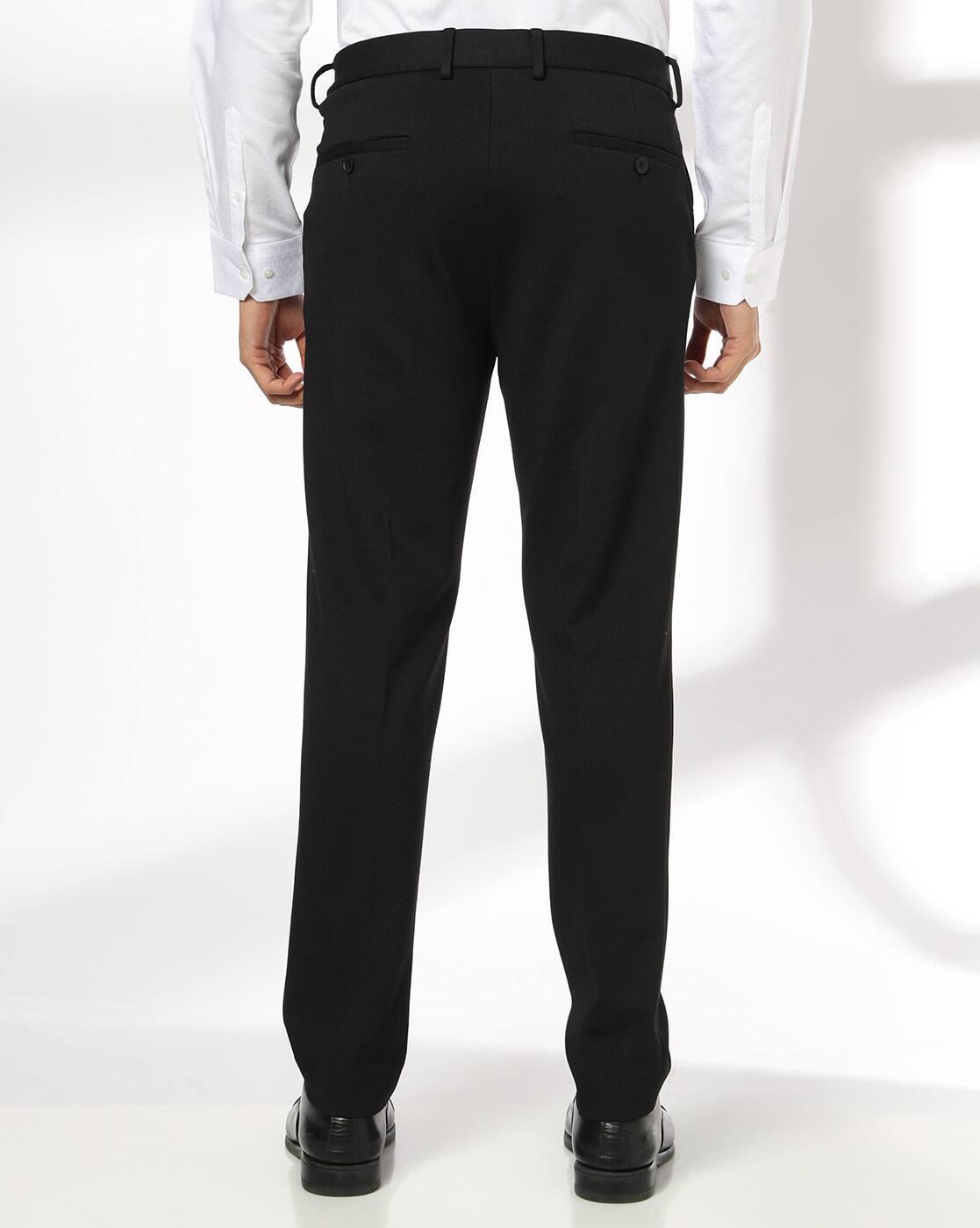 NETPLAY | Men Slim Fit Flat-Front Trousers|2