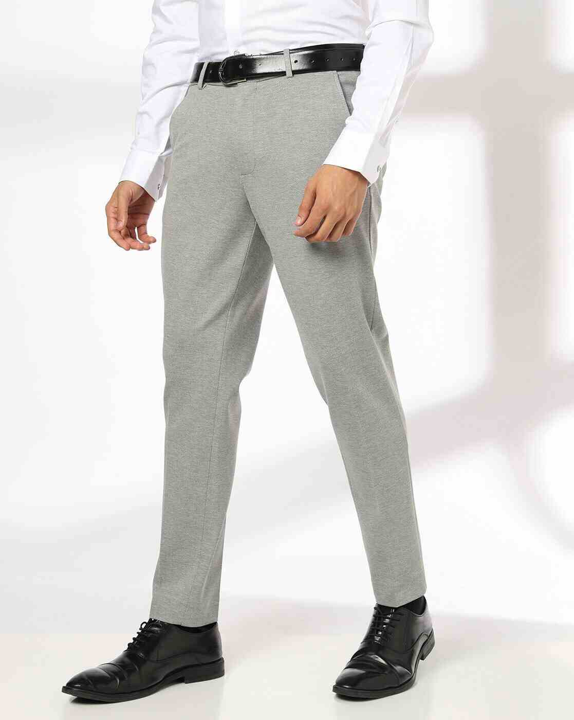 NETPLAY | Men Slim Fit Flat-Front Trousers|0