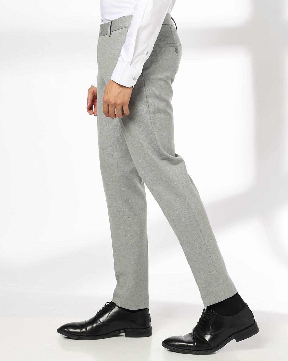 NETPLAY | Men Slim Fit Flat-Front Trousers|1