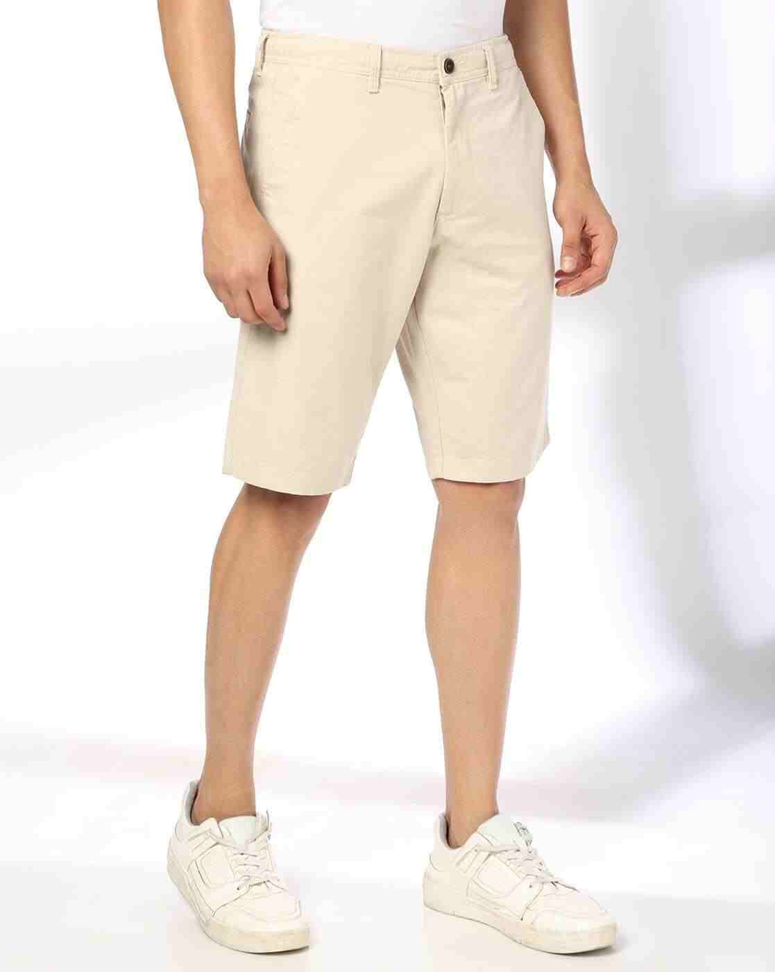 Men Slim Fit Shorts with Insert Pockets