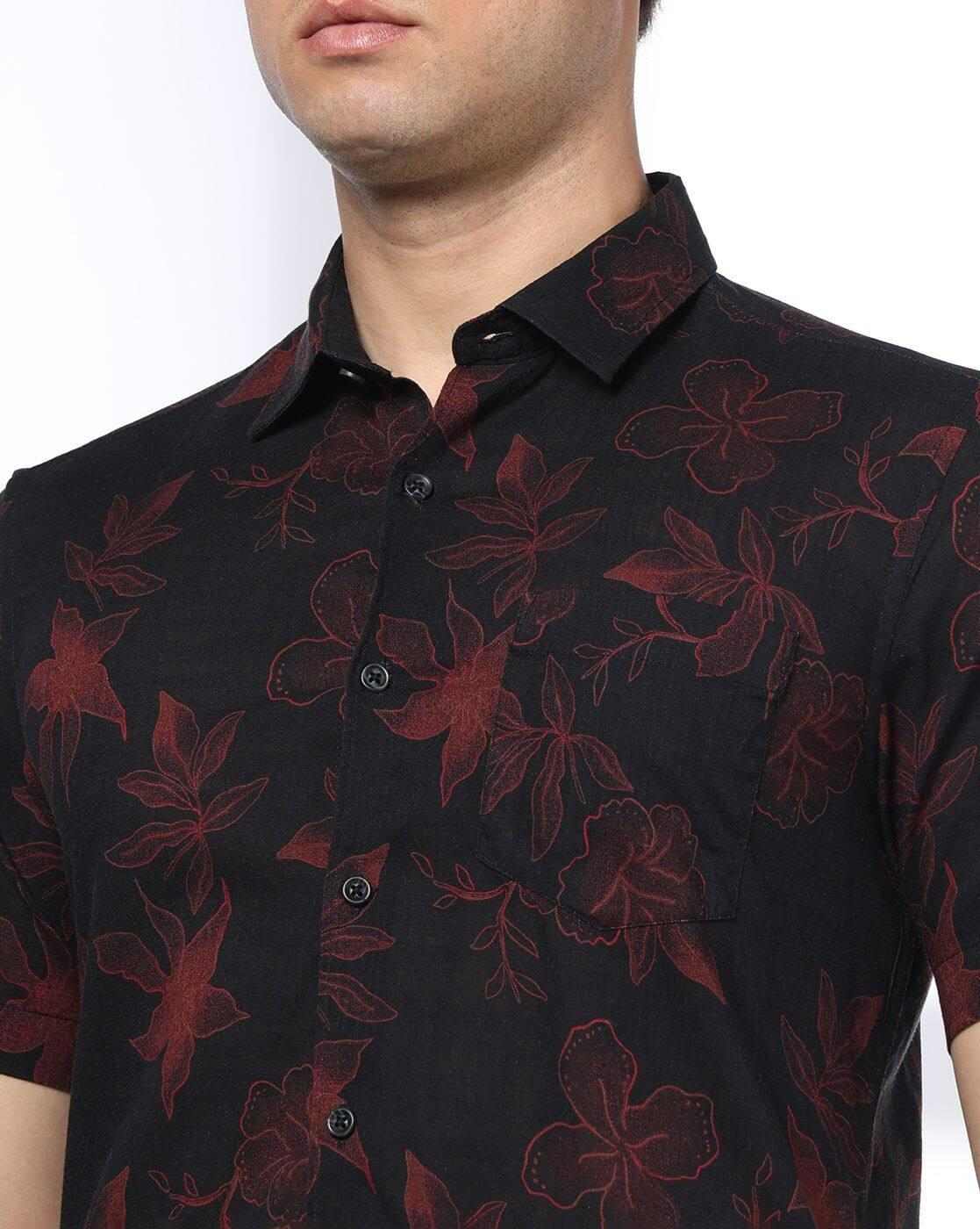 NETPLAY | Men Floral Print Regular Fit Shirt|4