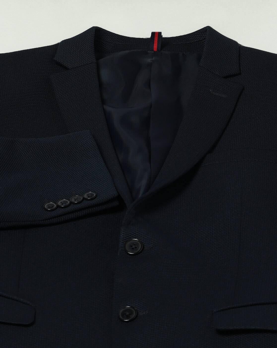 NETPLAY | Men Patterned Slim Fit Single-Breasted Blazer with Flap Pockets|5