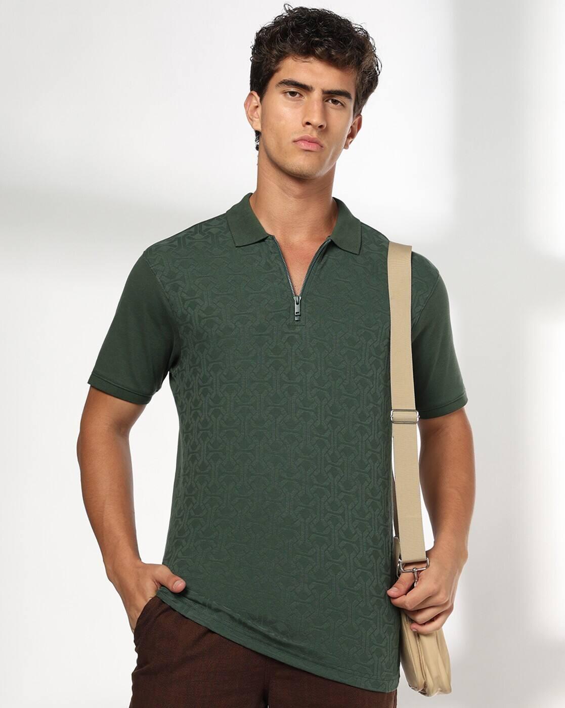 NETPLAY | Men Geometric Print Slim Fit Polo T-Shirt|0