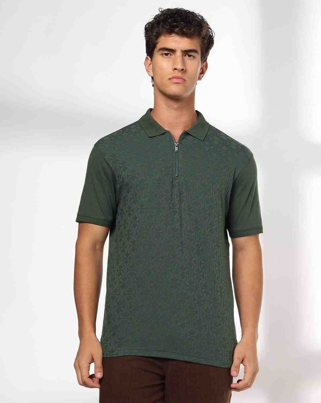 NETPLAY | Men Geometric Print Slim Fit Polo T-Shirt|3