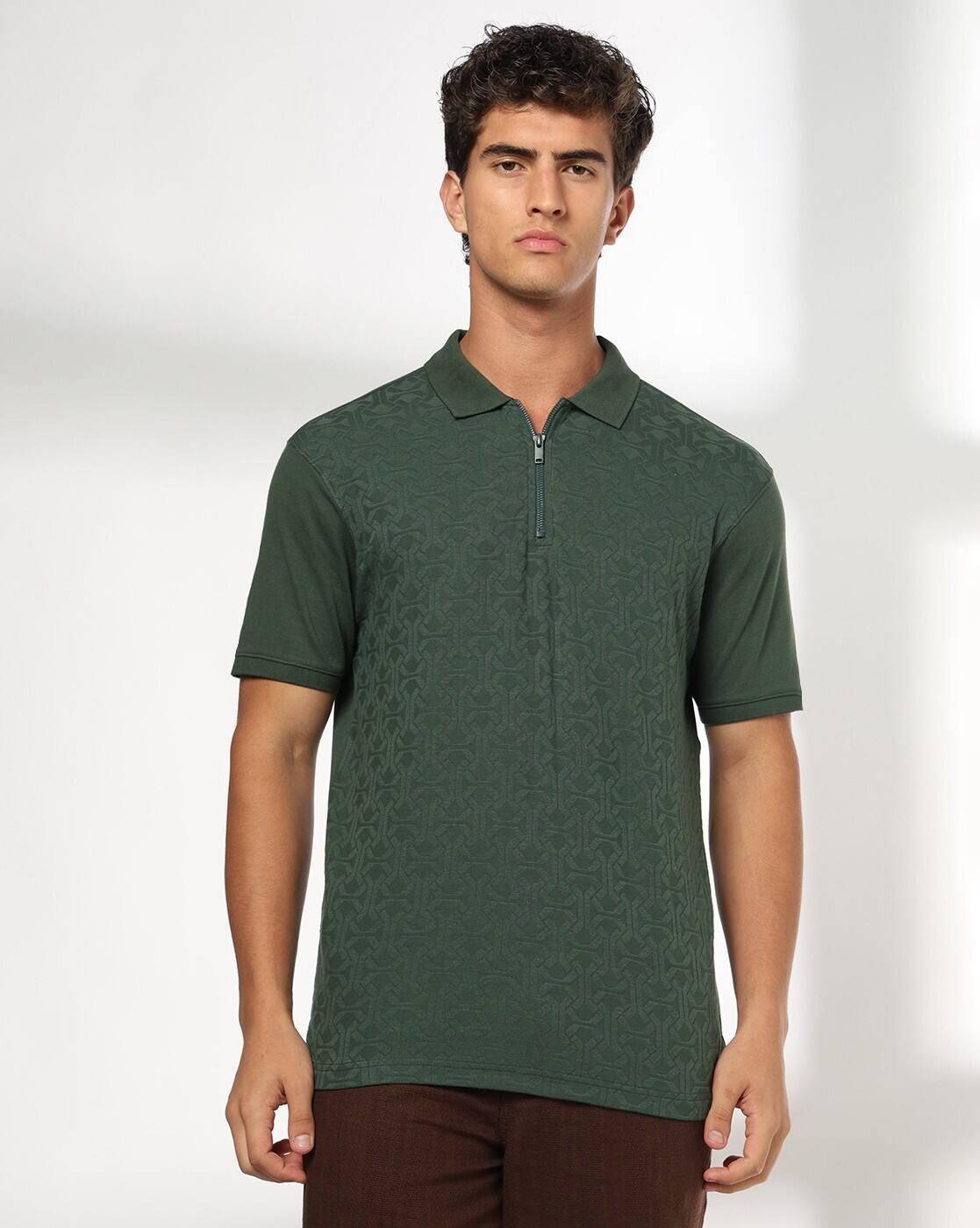 NETPLAY | Men Geometric Print Slim Fit Polo T-Shirt|3