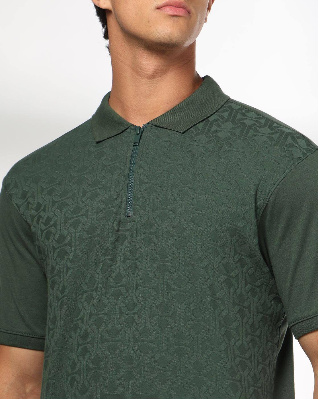 NETPLAY | Men Geometric Print Slim Fit Polo T-Shirt|4
