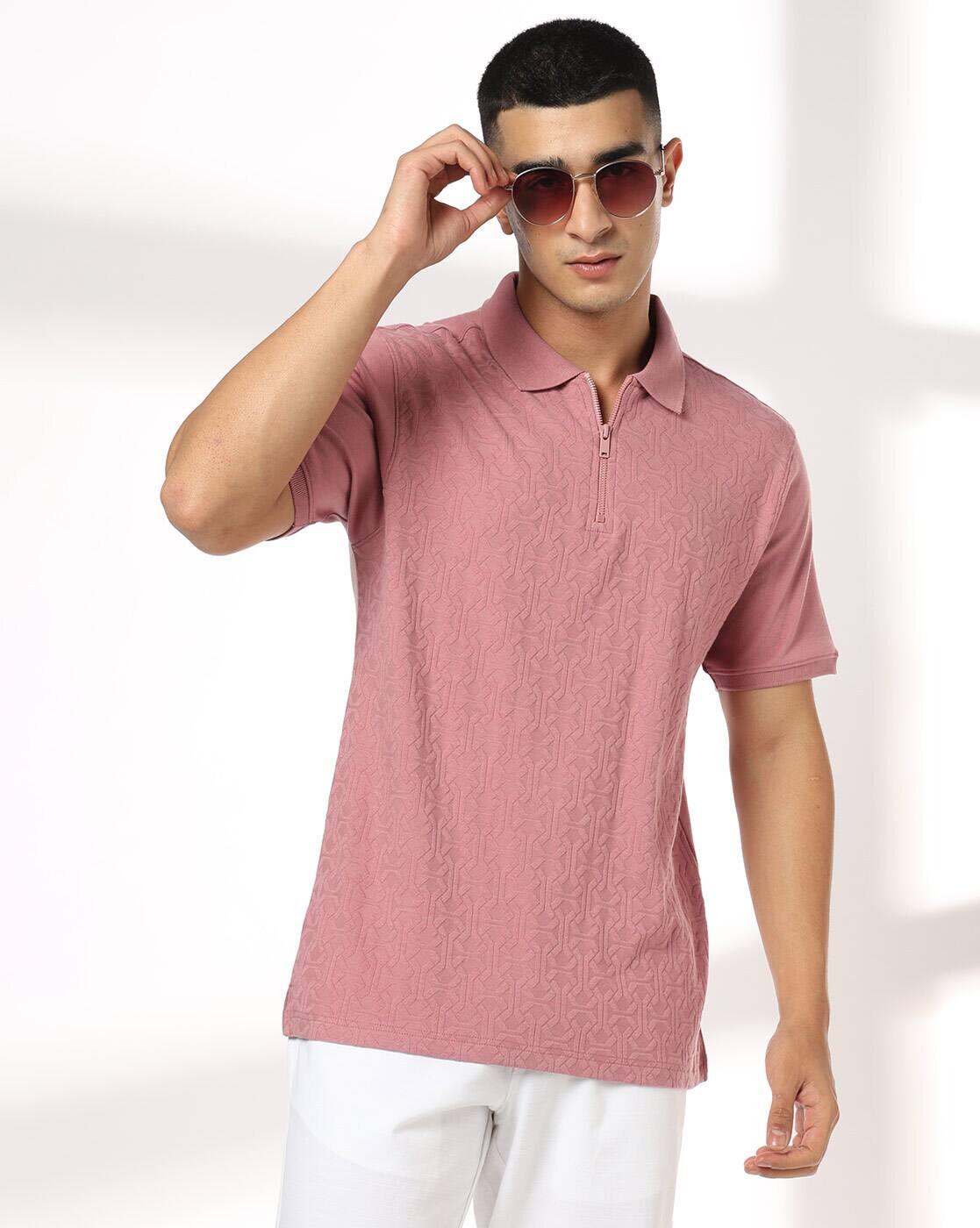 Men Patterned Slim Fit Polo T-Shirt